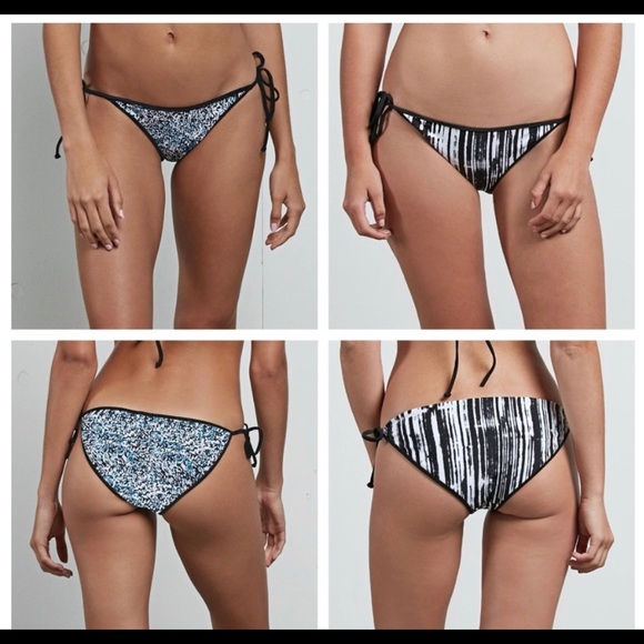 NWT Volcom‎ Stay Tuned Reversible String Bikini Set - Picture 3 of 5